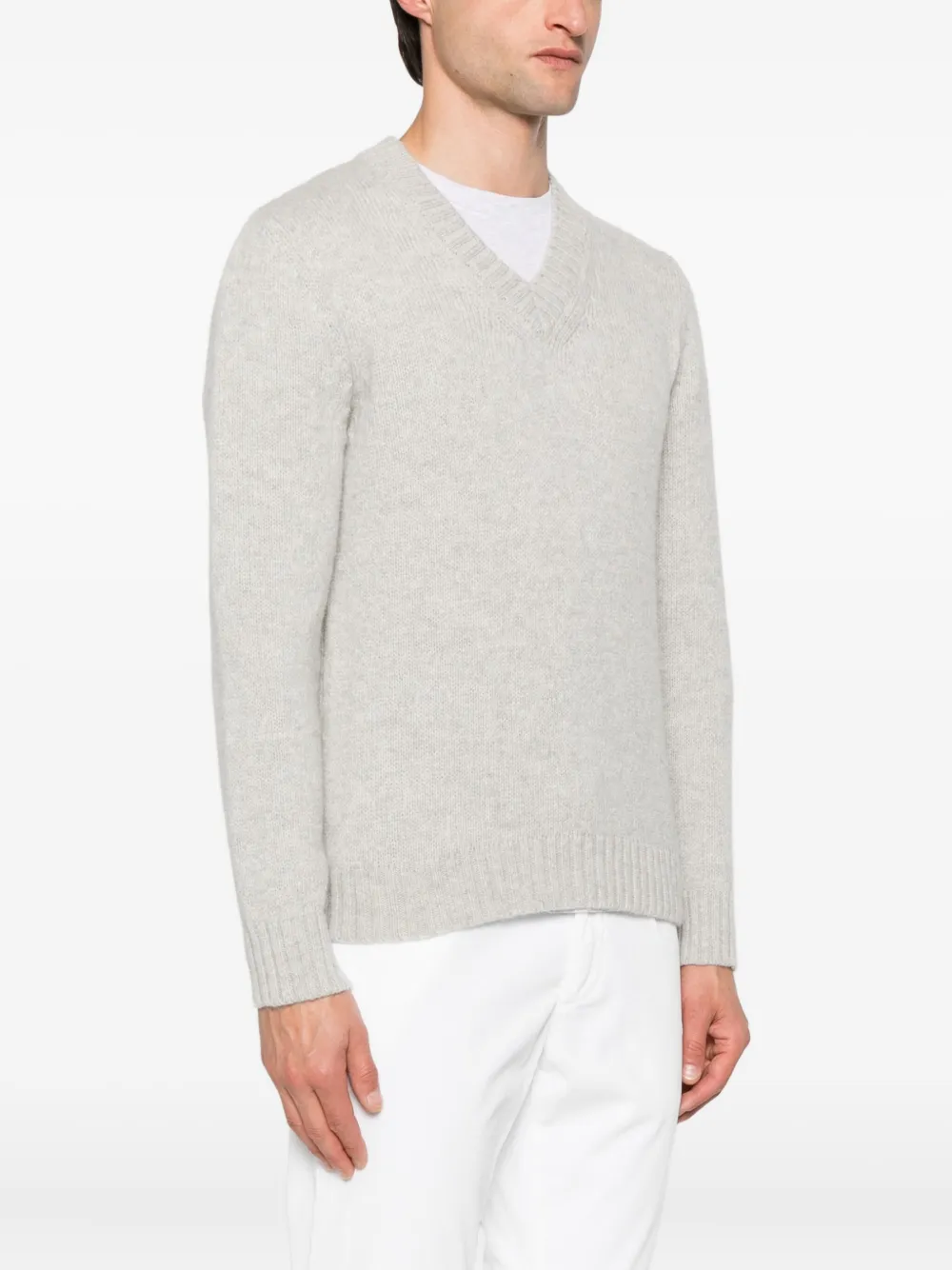 Eleventy Sweater met V-hals Grijs