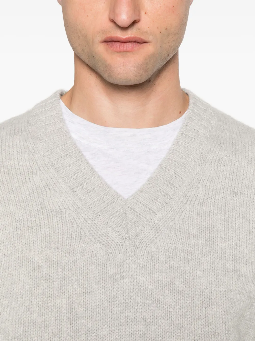 Eleventy Sweater met V-hals Grijs