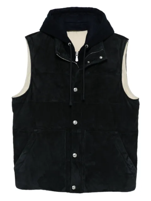 Eleventy hooded suede gilet