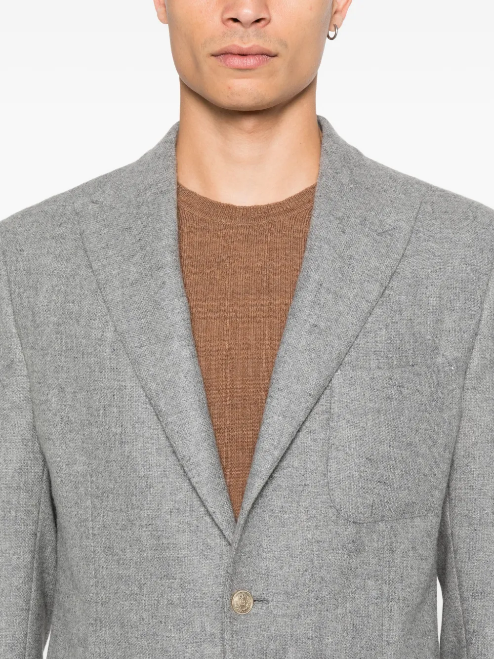 Eleventy Blazer met enkele rij knopen Grijs