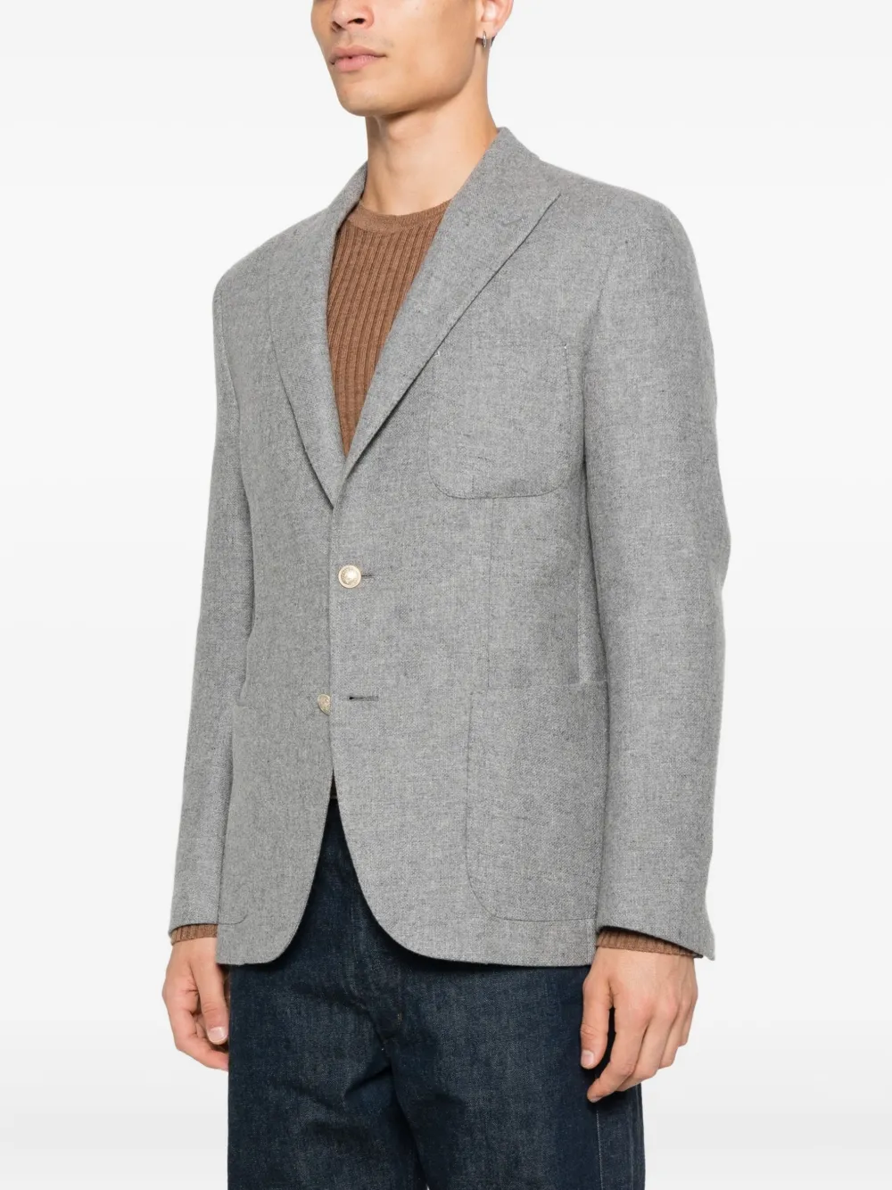  Eleventy Single-breasted Blazer - Grey 