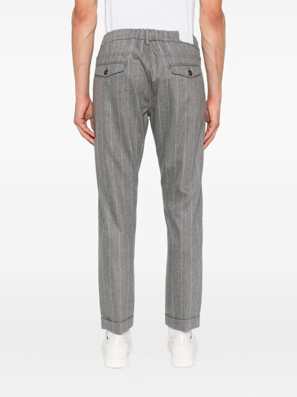 Pinstripe Drawstring Trousers