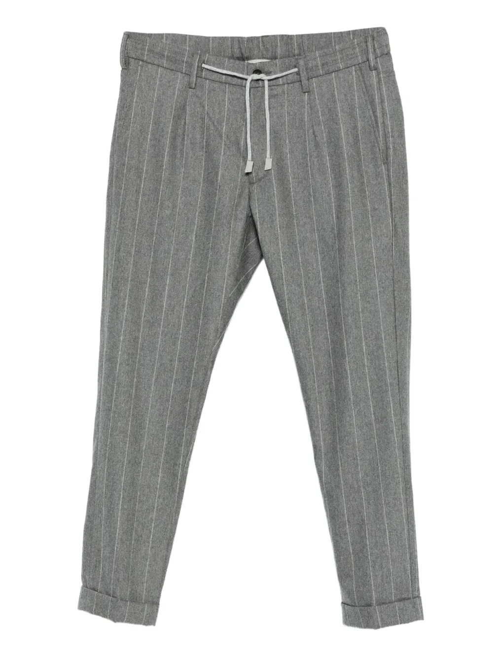 Eleventy pinstripe drawstring trousers | Grey | Image 1