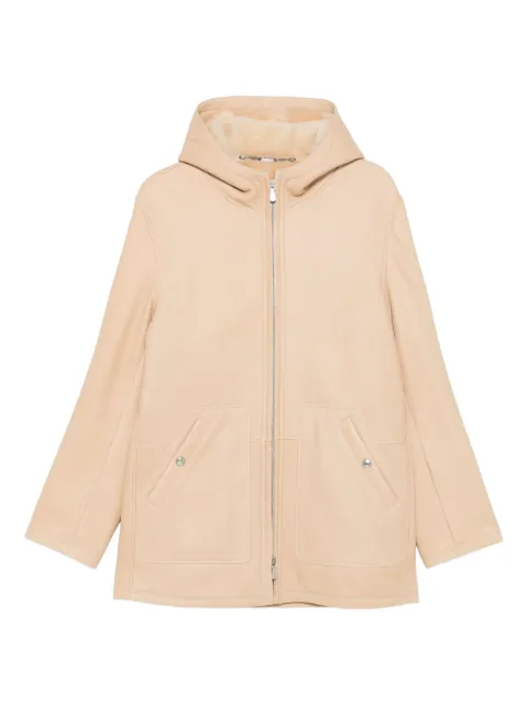 Eleventy hooded leather jacket