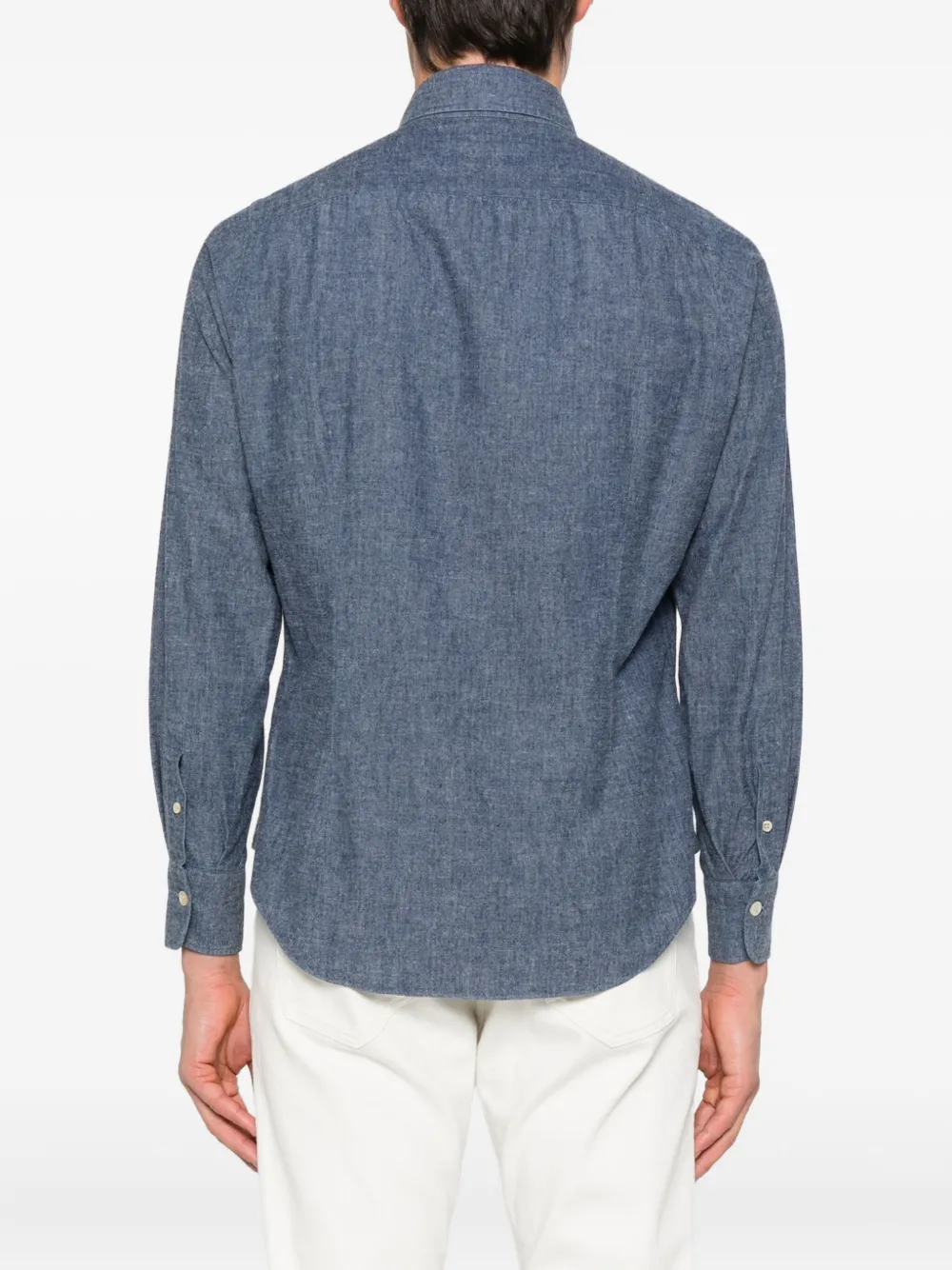 Eleventy Denim overhemd Blauw