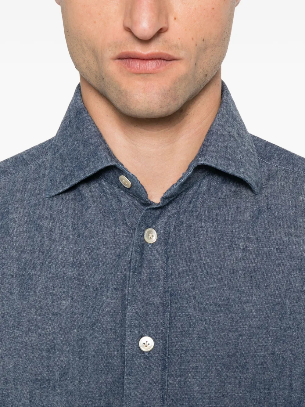 Eleventy Denim overhemd Blauw