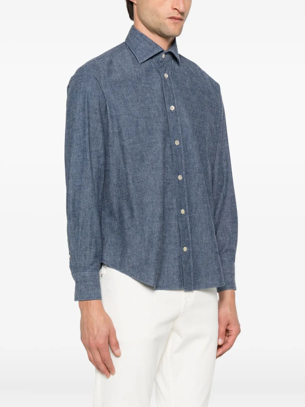 Eleventy Denim overhemd Blauw