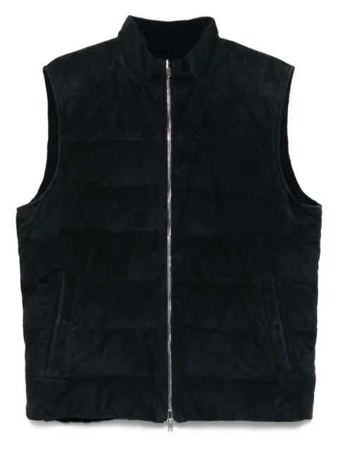 Eleventy chaleco capitonado de gamuza