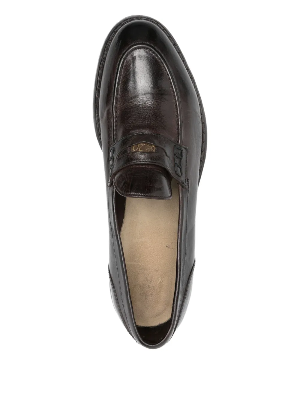 Eleventy Loafers met ingebouwde munt Bruin