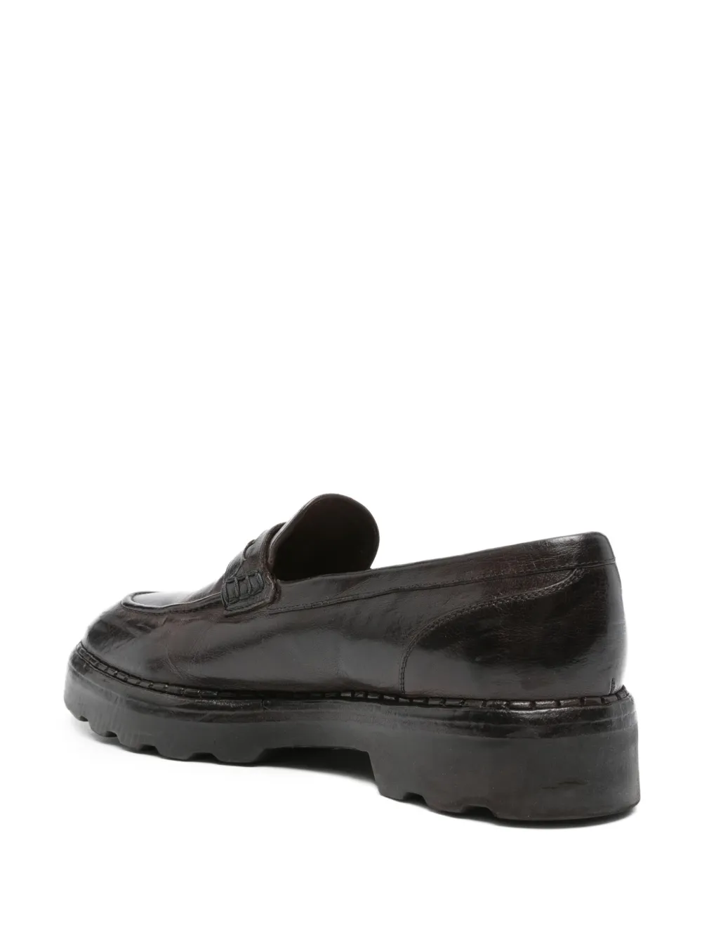 Eleventy Loafers met ingebouwde munt Bruin