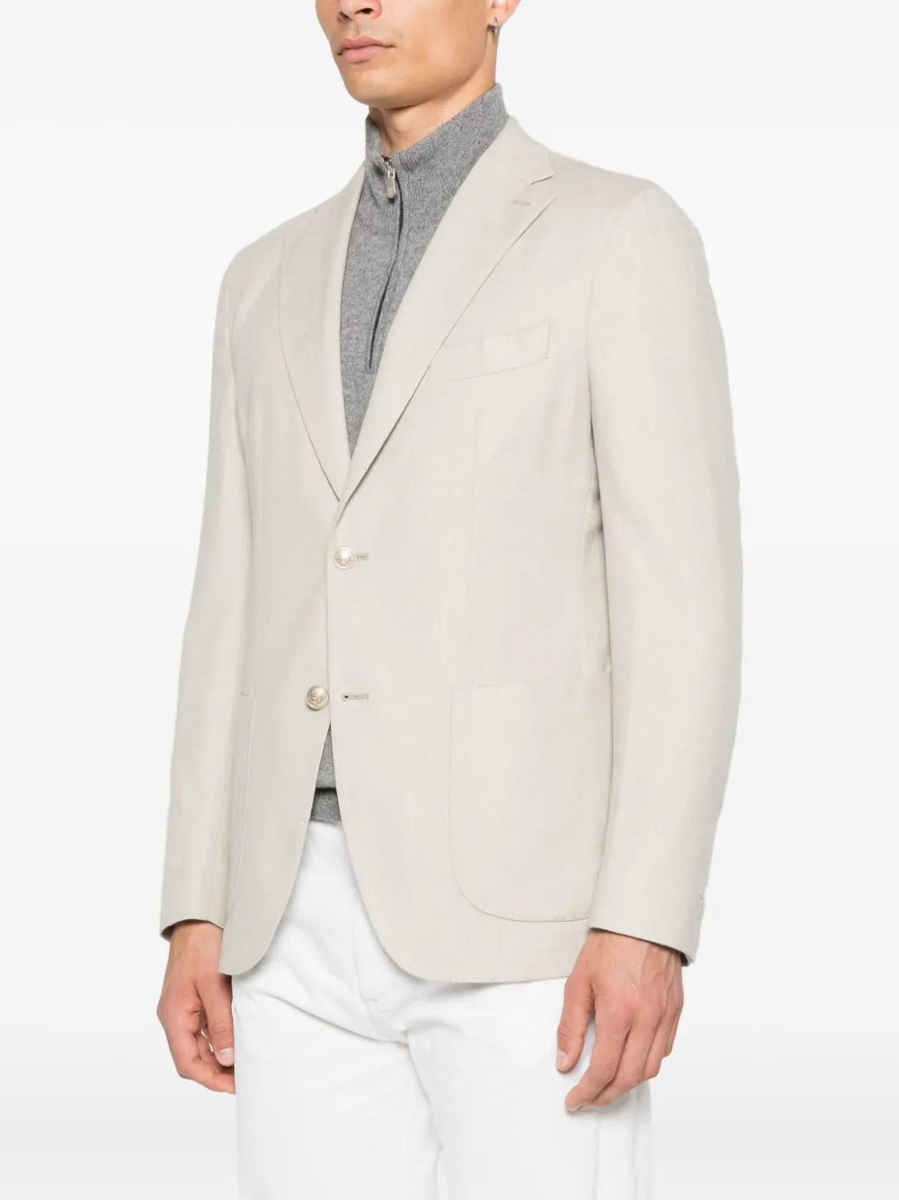 Eleventy Blazer met enkele rij knopen Groen