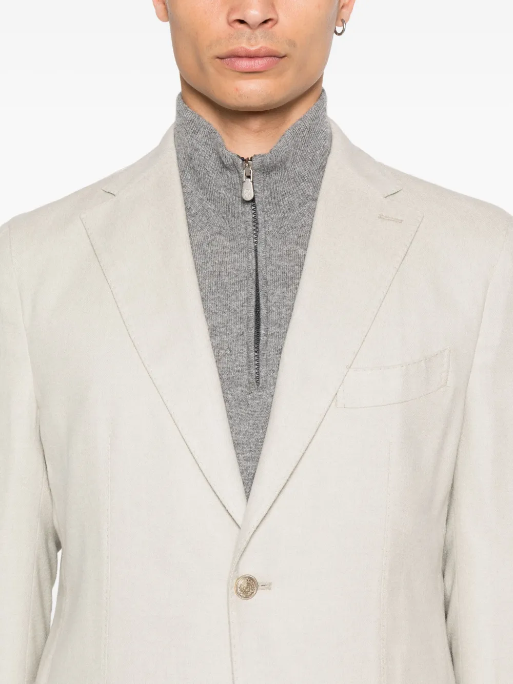 Eleventy Blazer met enkele rij knopen Groen