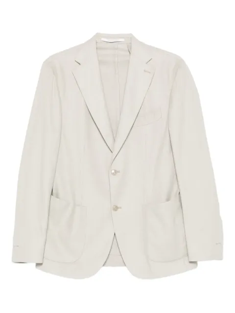 Eleventy single-breasted patch-pocket blazer 