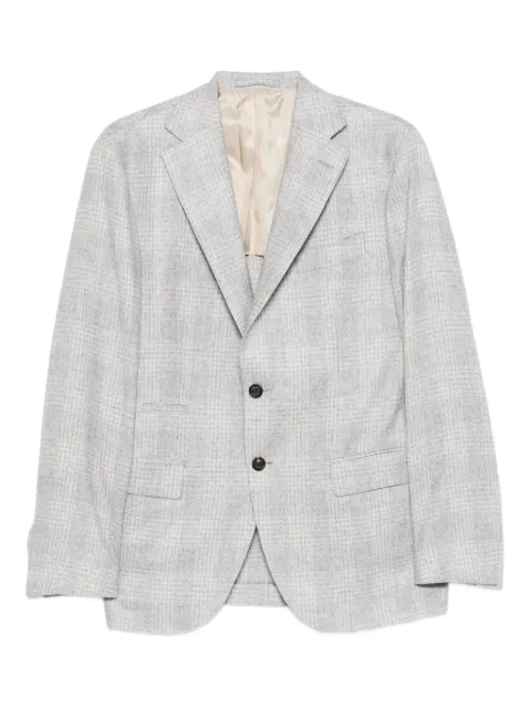 Eleventy checked single-breasted blazer