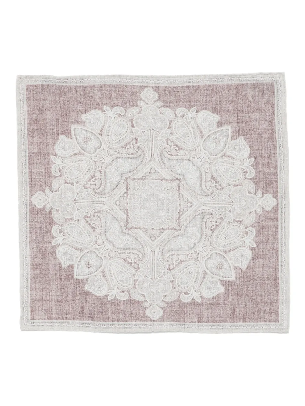 Eleventy carré de poche en soie à motif cachemire | rouge | Image 1