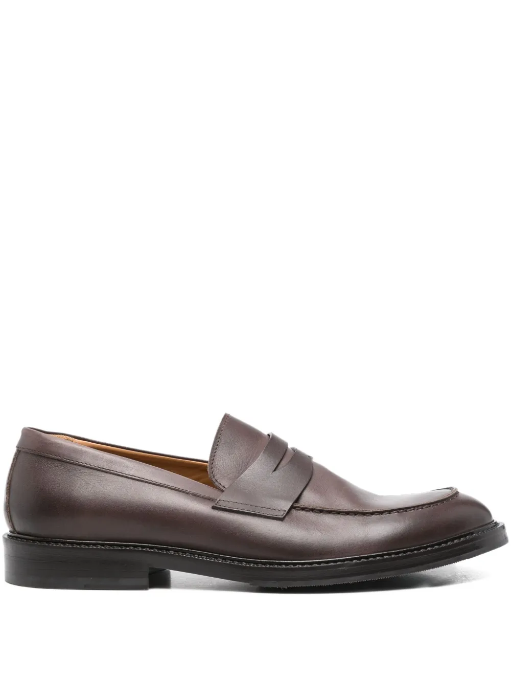 Eleventy penny leather loafers Brown