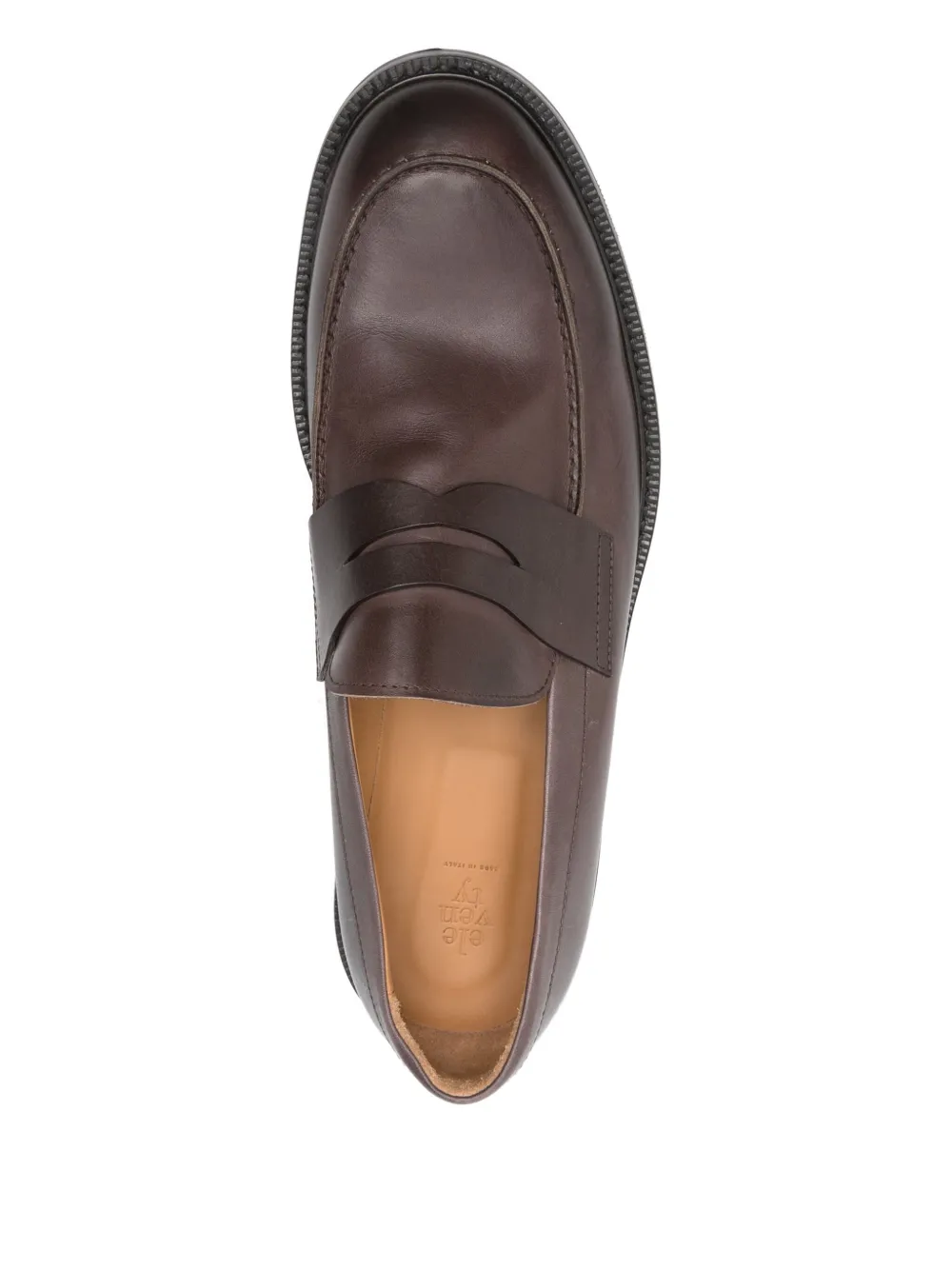 Eleventy penny leather loafers Brown