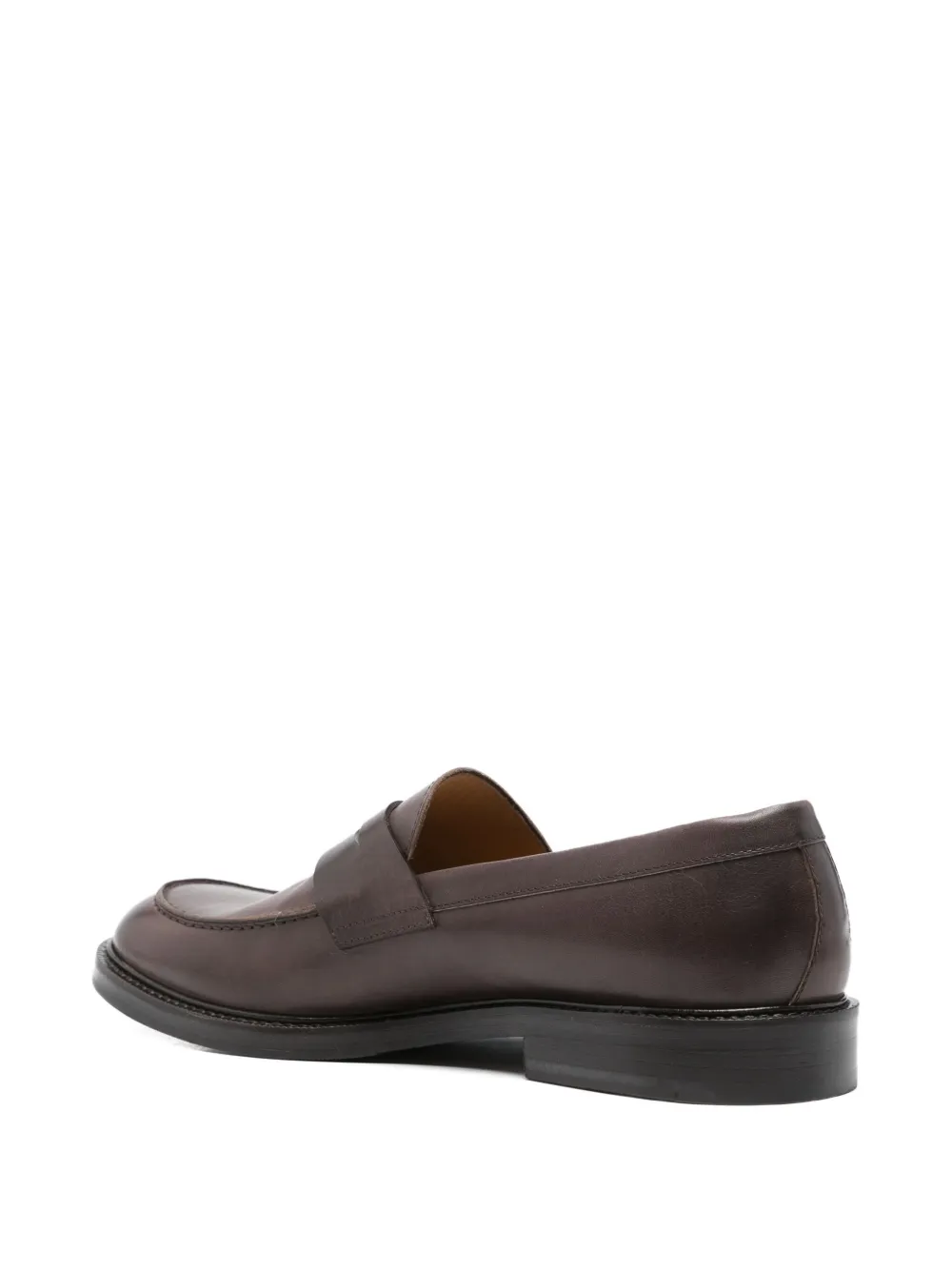 Eleventy penny leather loafers Brown