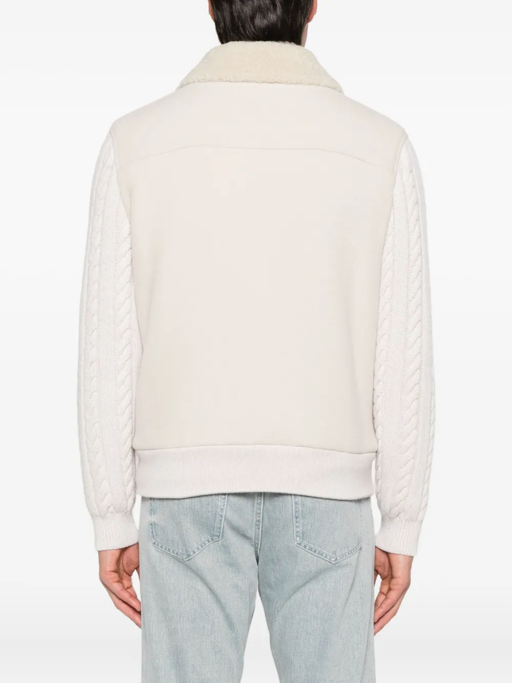 Eleventy Kabelgebreid jack Beige