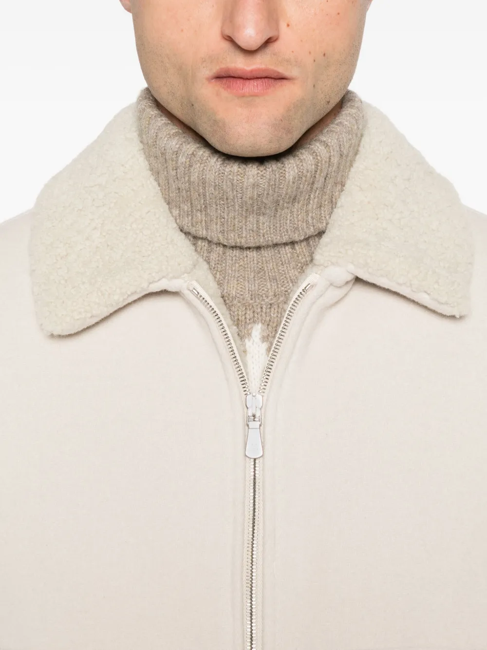 Eleventy Kabelgebreid jack Beige
