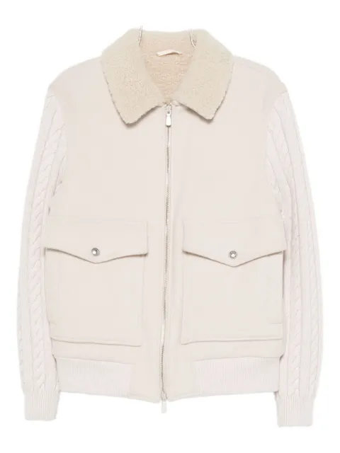 Eleventy cable-knit jacket