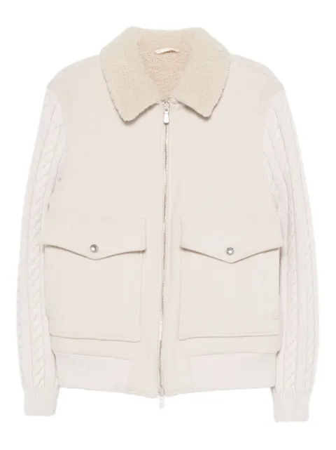 Eleventy cable-knit jacket