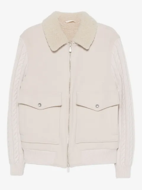 Eleventy cable-knit jacket