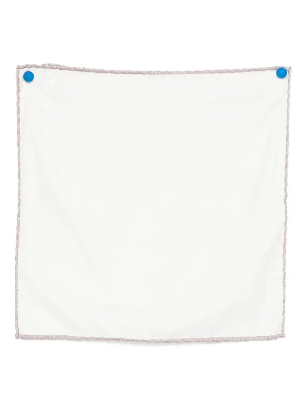 Eleventy Fazzoletto da taschino con bordo a contrasto - Bianco