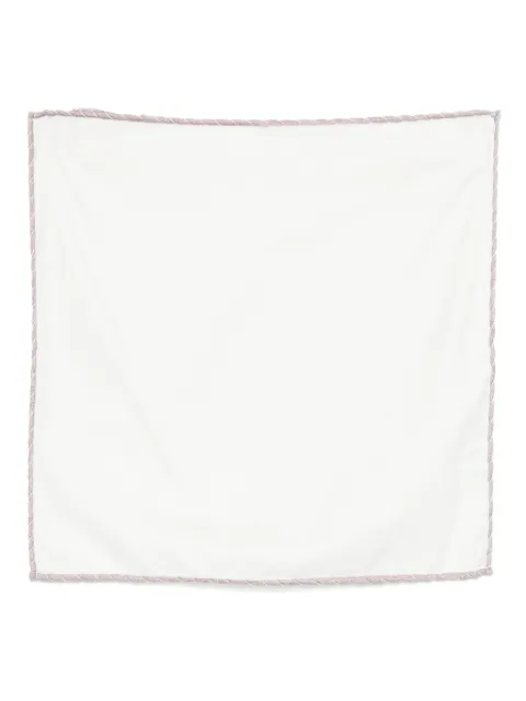 Eleventy cotton contrasting-trim pocket square