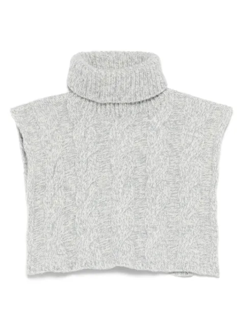Eleventy cable-knit turtleneck neck warmer