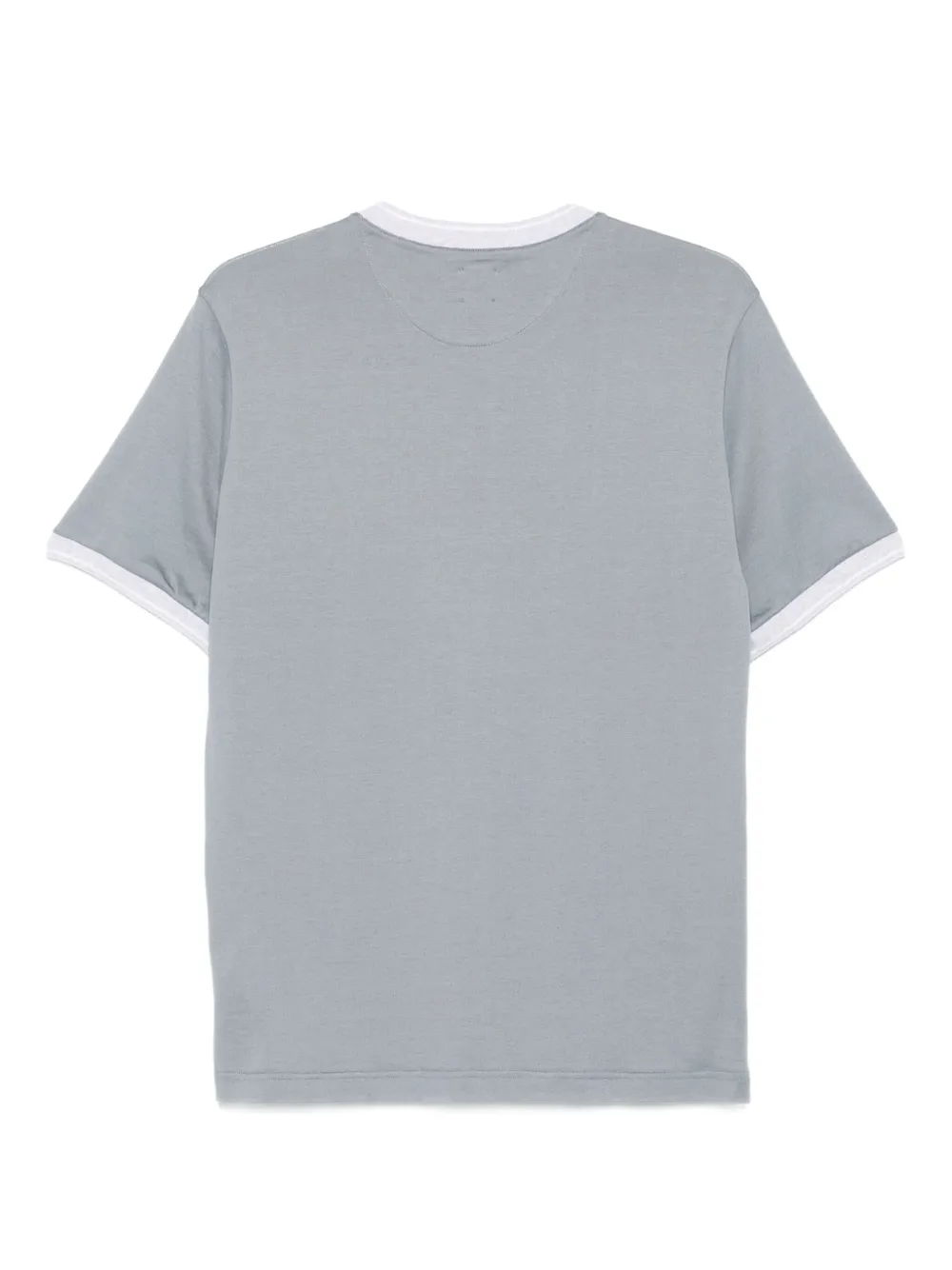 Eleventy T-shirt met contrasterende afwerking en ronde hals Blauw
