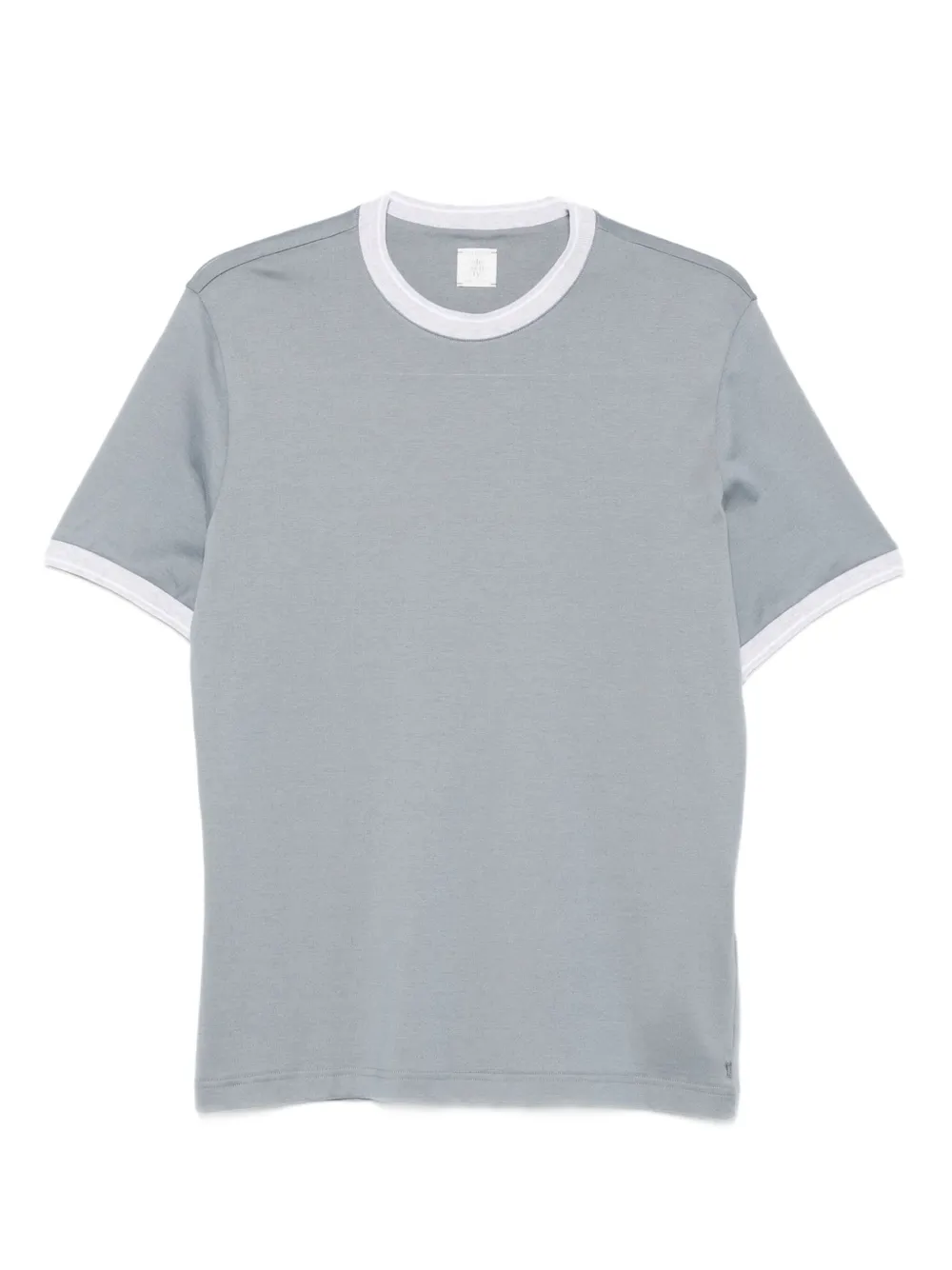 Eleventy T-shirt met contrasterende afwerking en ronde hals Blauw