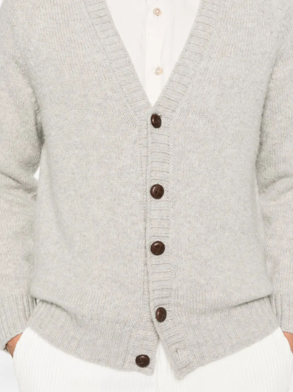 Eleventy Button-up vest Grijs