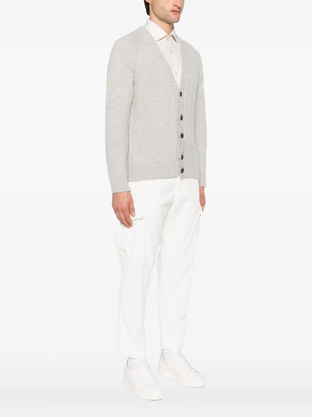  Eleventy Button-up Wool Cardigan - Grey 