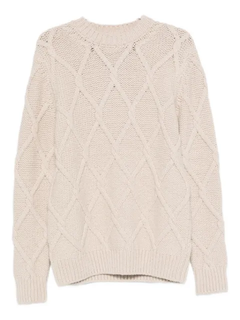 Eleventy cable-knit crew-neck sweater