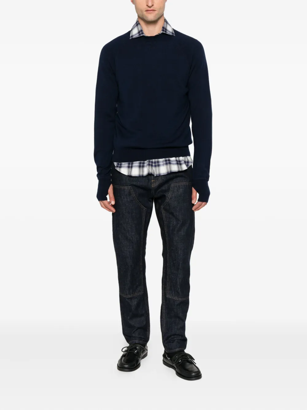Eleventy Sweater met ronde hals Blauw