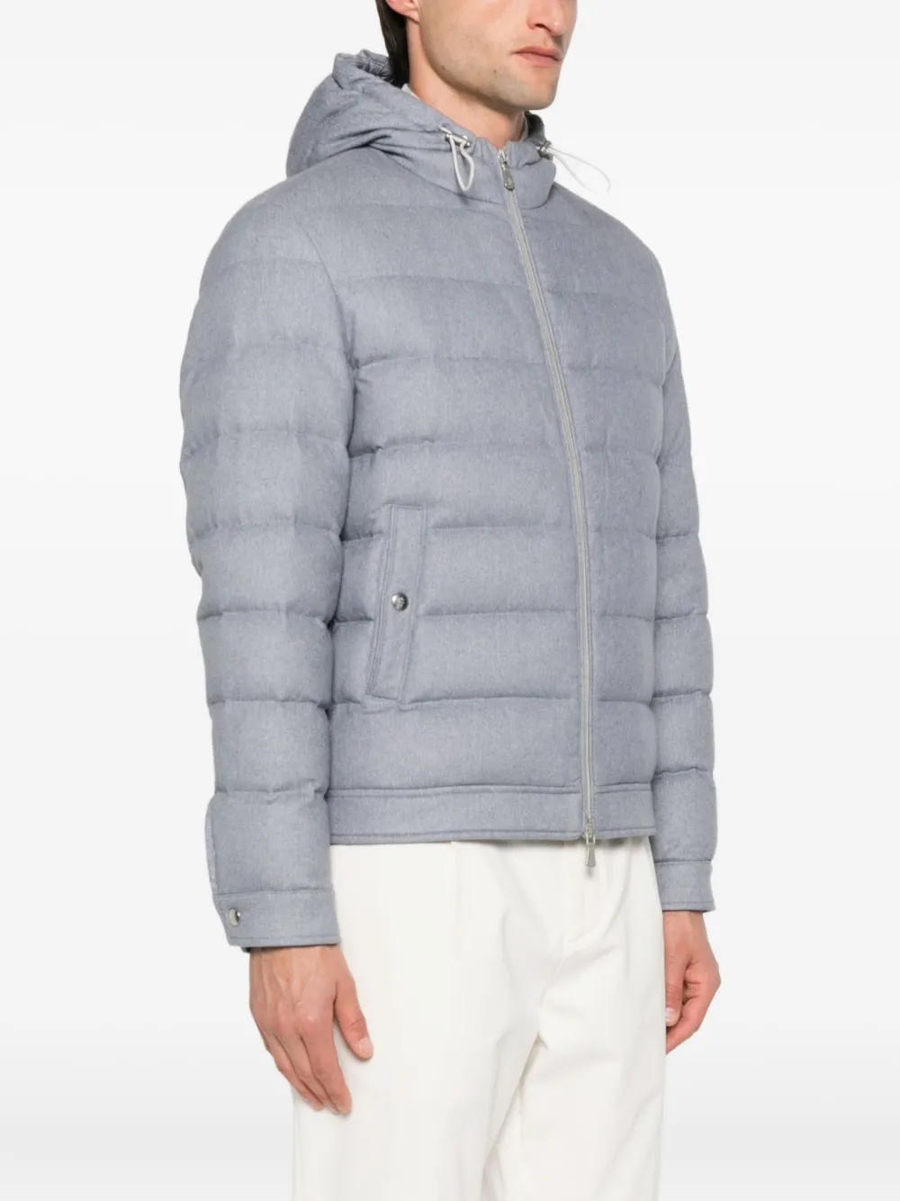 Eleventy Gevoerd jack met capuchon Blauw