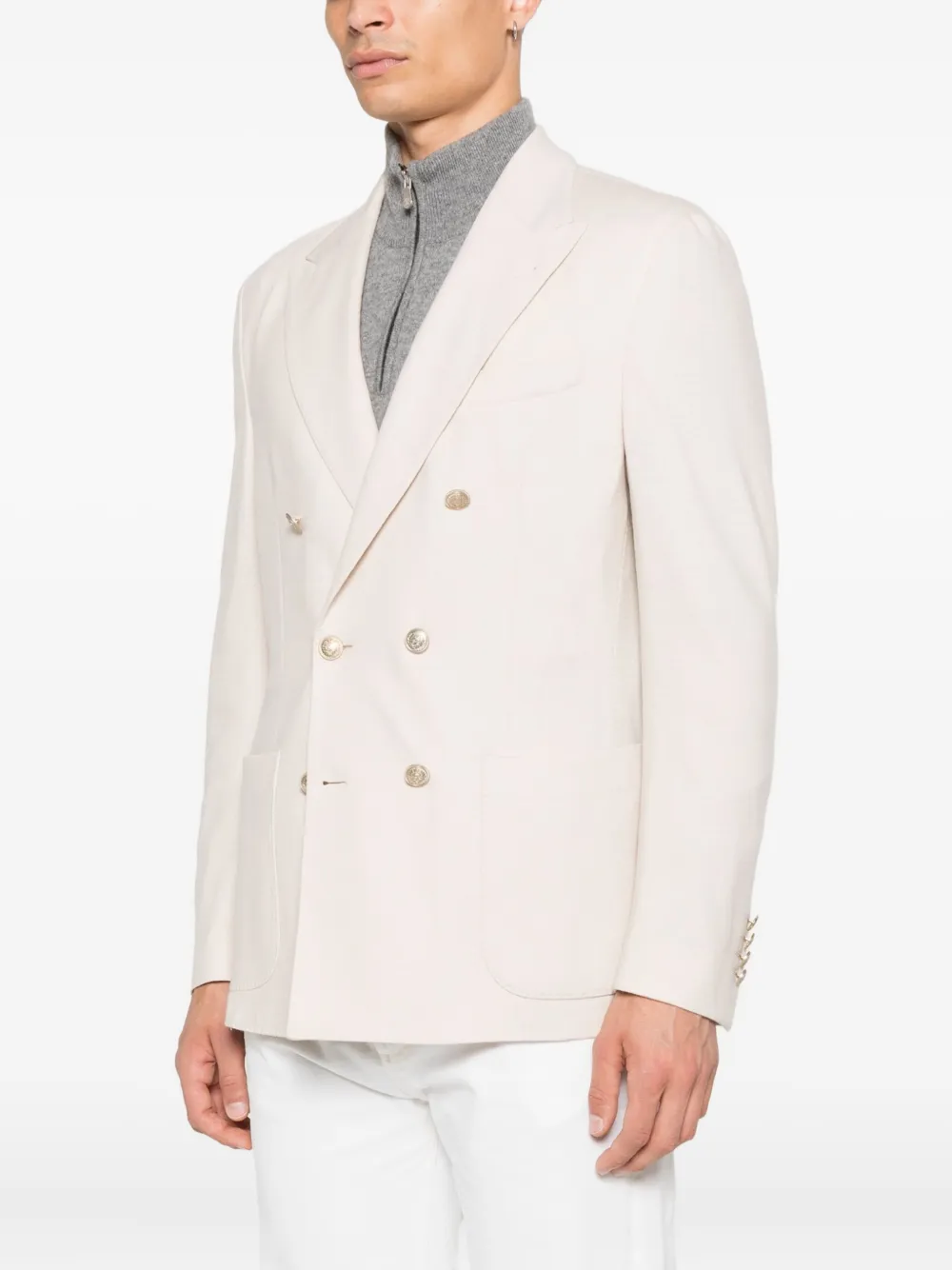  Eleventy Double-breasted Blazer - Neutrals 