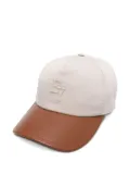 Eleventy leather-peak baseball cap - Neutrals