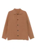 Eleventy button-fastening patch-pocket jacket - Brown