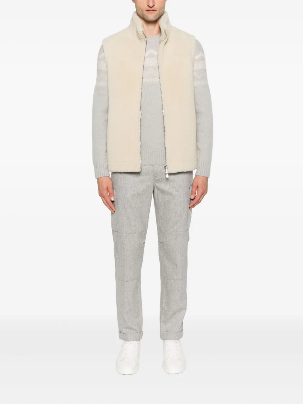 Eleventy Broek met cargo zak Grijs