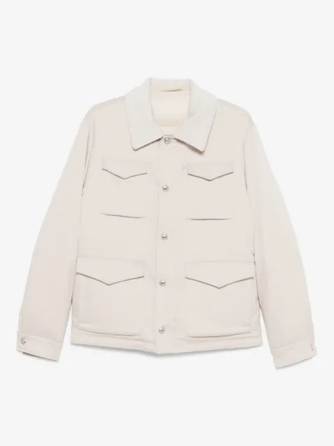 Eleventy Jacke mit Cordkragen