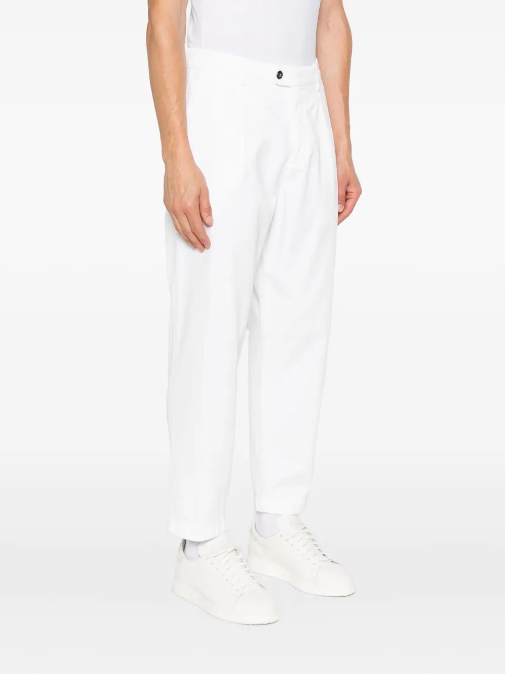Eleventy Broek met geplooid detail Wit