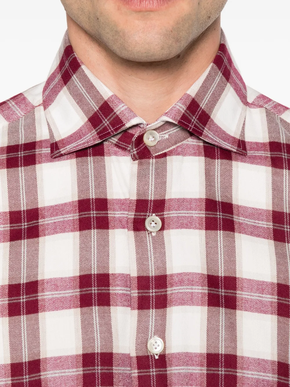 Eleventy Dandy geruit overhemd met lange mouwen Rood