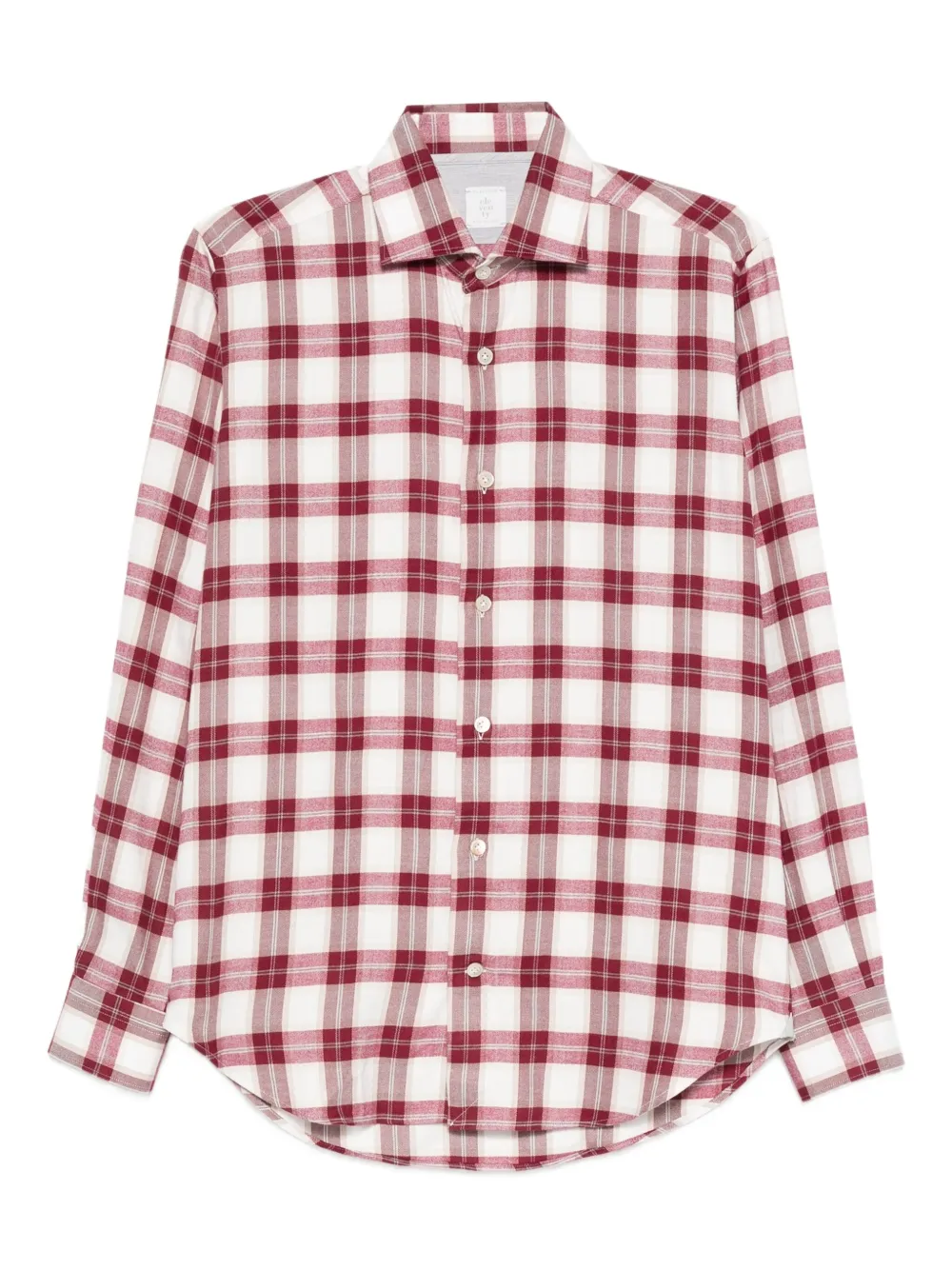 Eleventy Dandy geruit overhemd met lange mouwen Rood