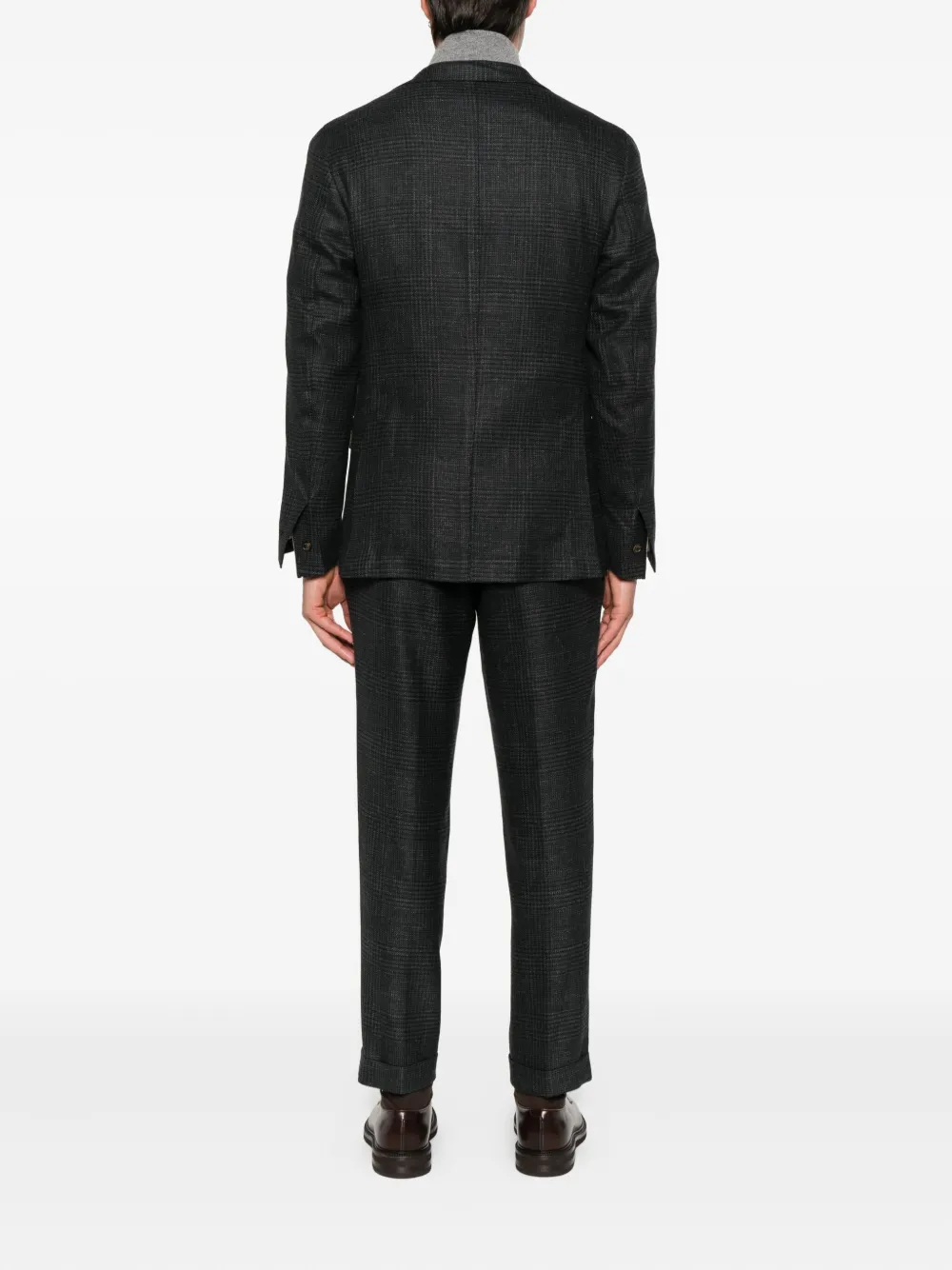  Eleventy Checked Single-breasted Suit - Black 