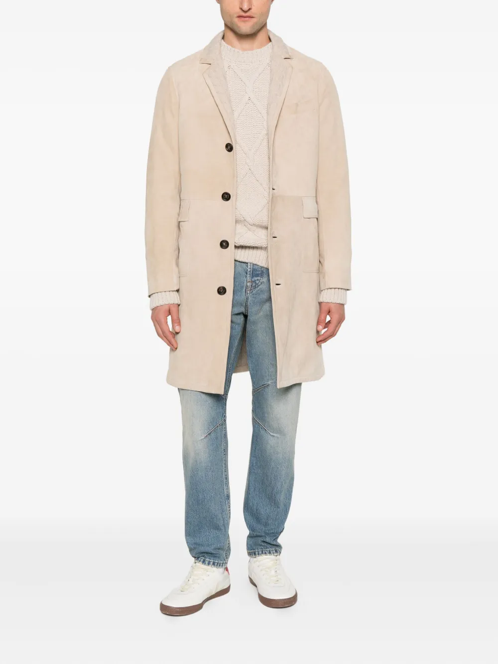 Eleventy suede coat | Single Breasted Coats | Image 2