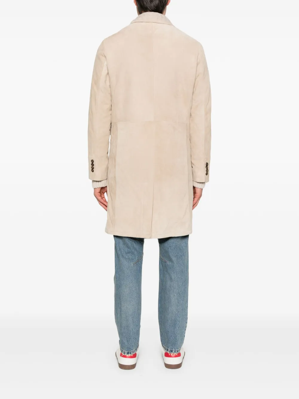 Eleventy Suède jas Beige
