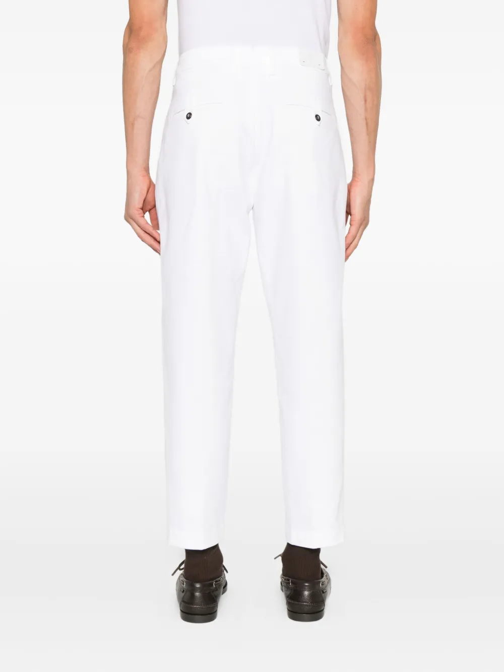 Eleventy Broek met geplooid detail Wit