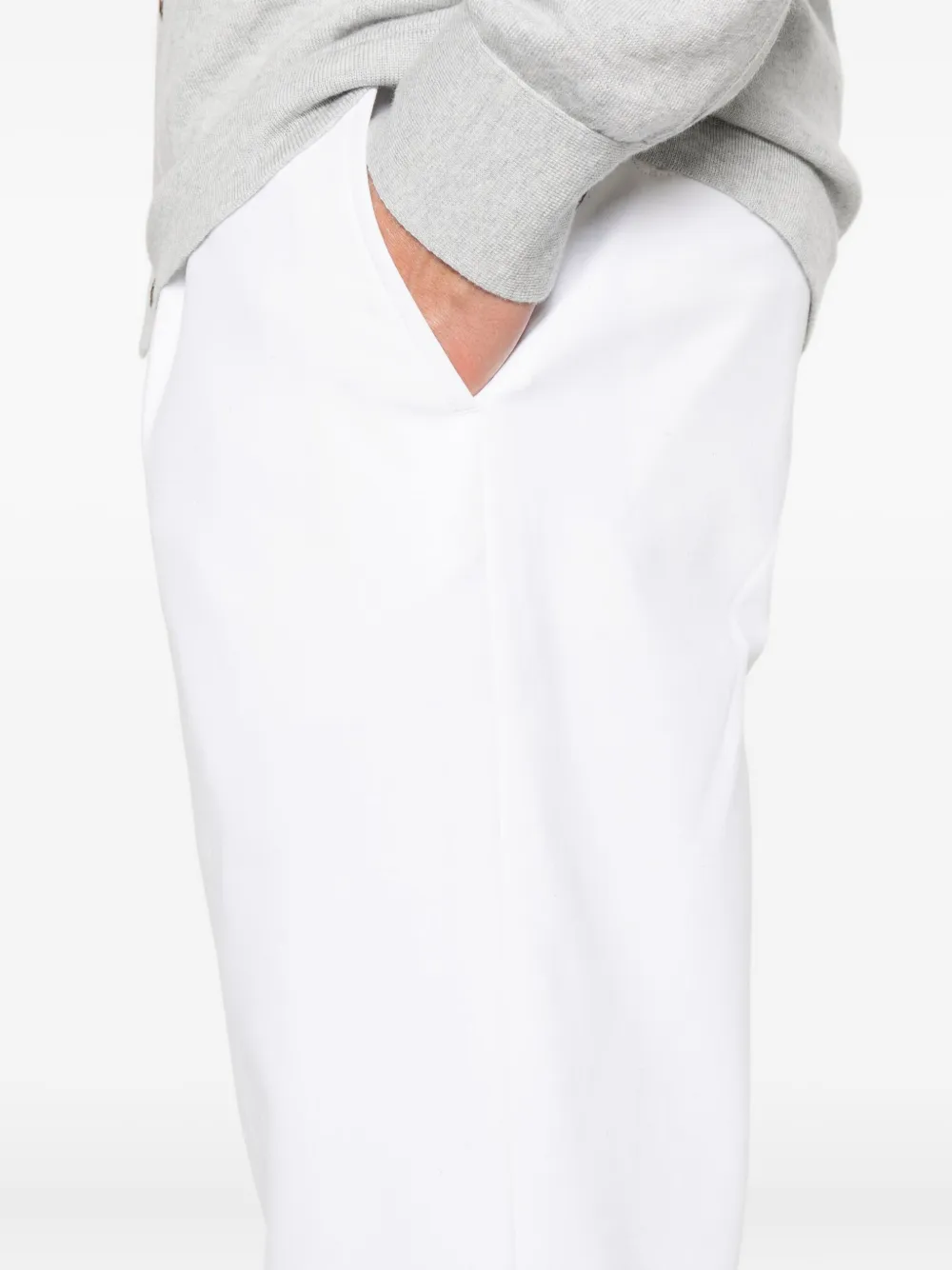Eleventy Broek met geplooid detail Wit